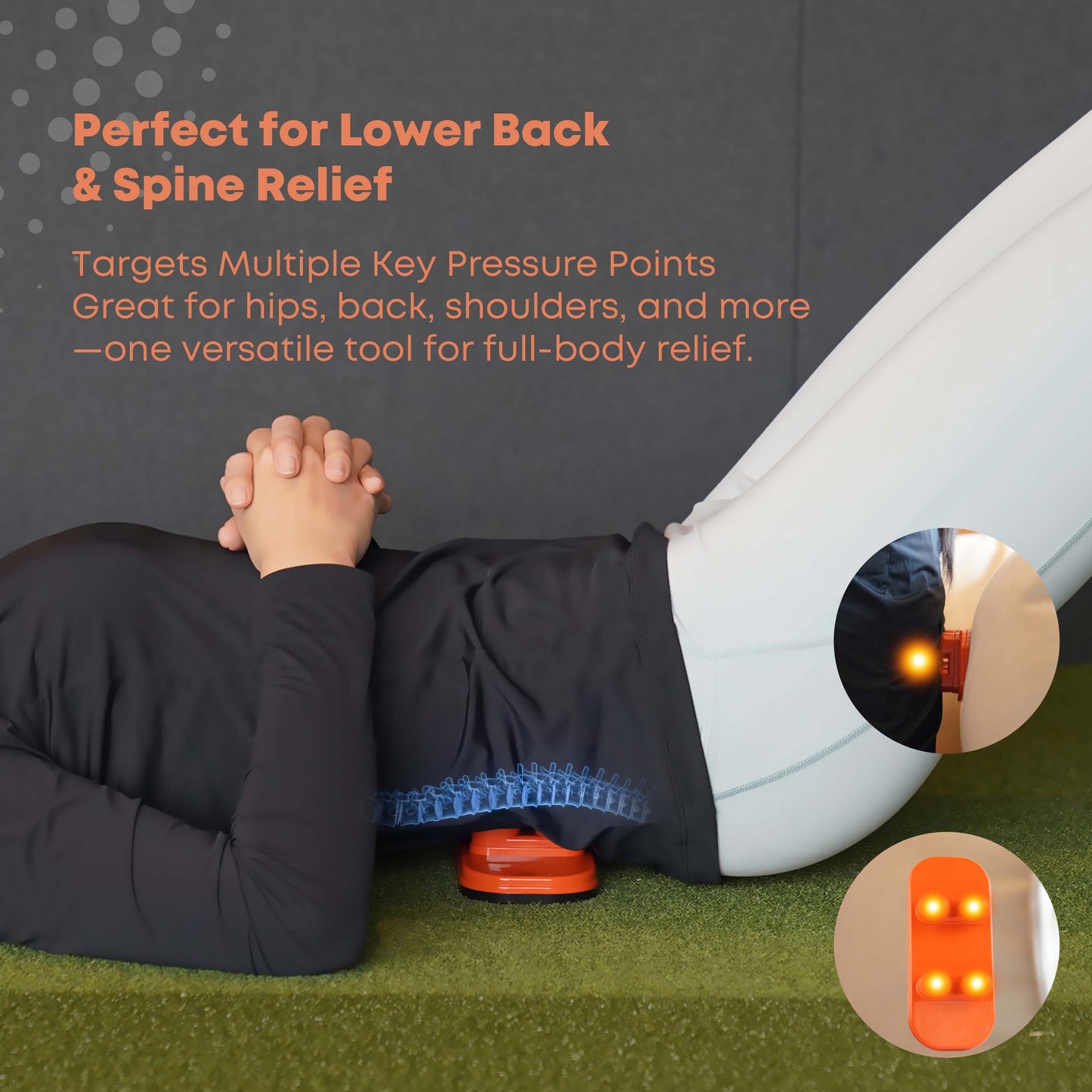 Bodyssey 4-Point Trigger-Point Massager for Lower Back Pain, Deep Tissue Acupressure Points Massage Equipment on the Body