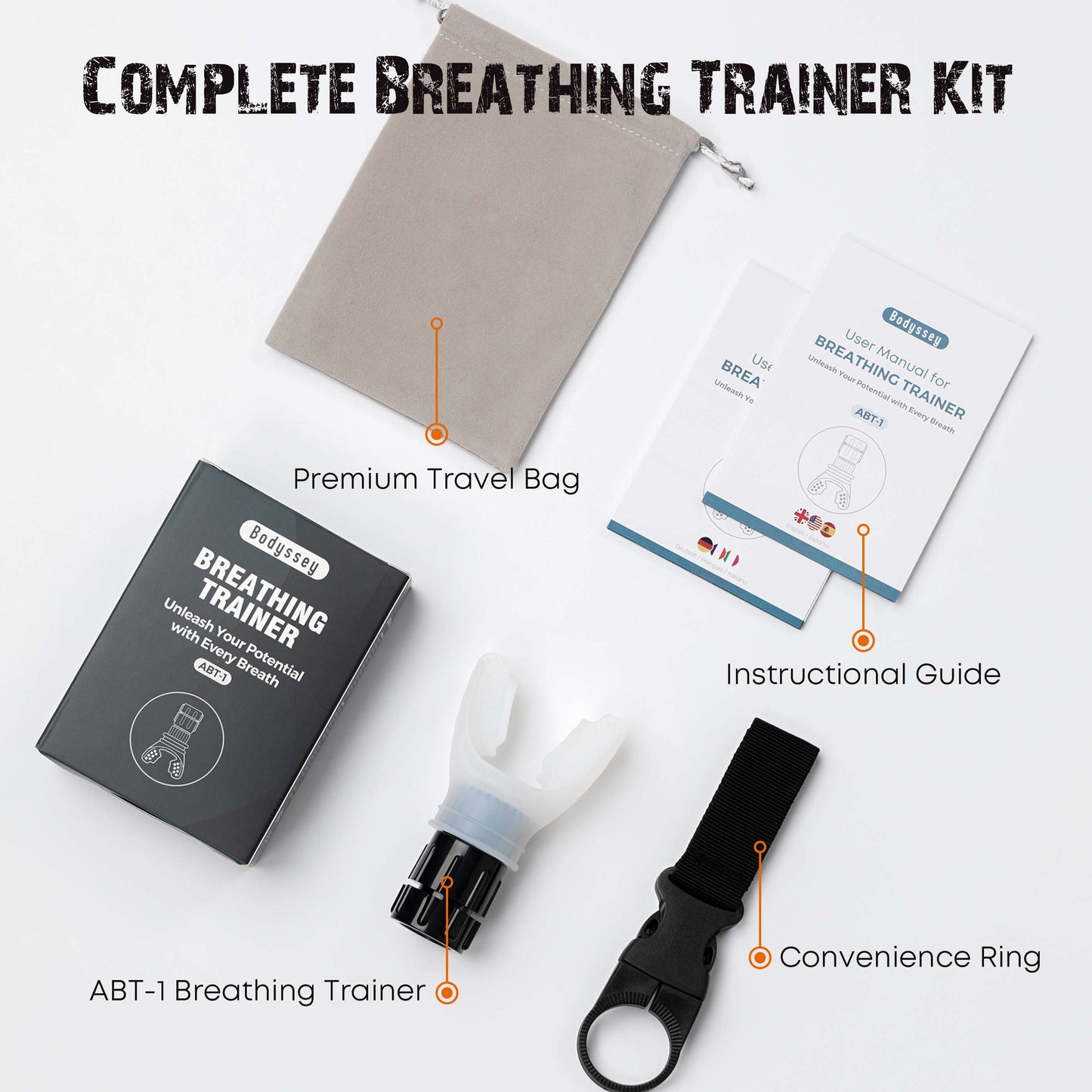 Bodyssey Breathing Lung Trainer Respiratory Exerciser Device for Enhanced Fitness, Lung Capacity, Health & Anxiety Relief