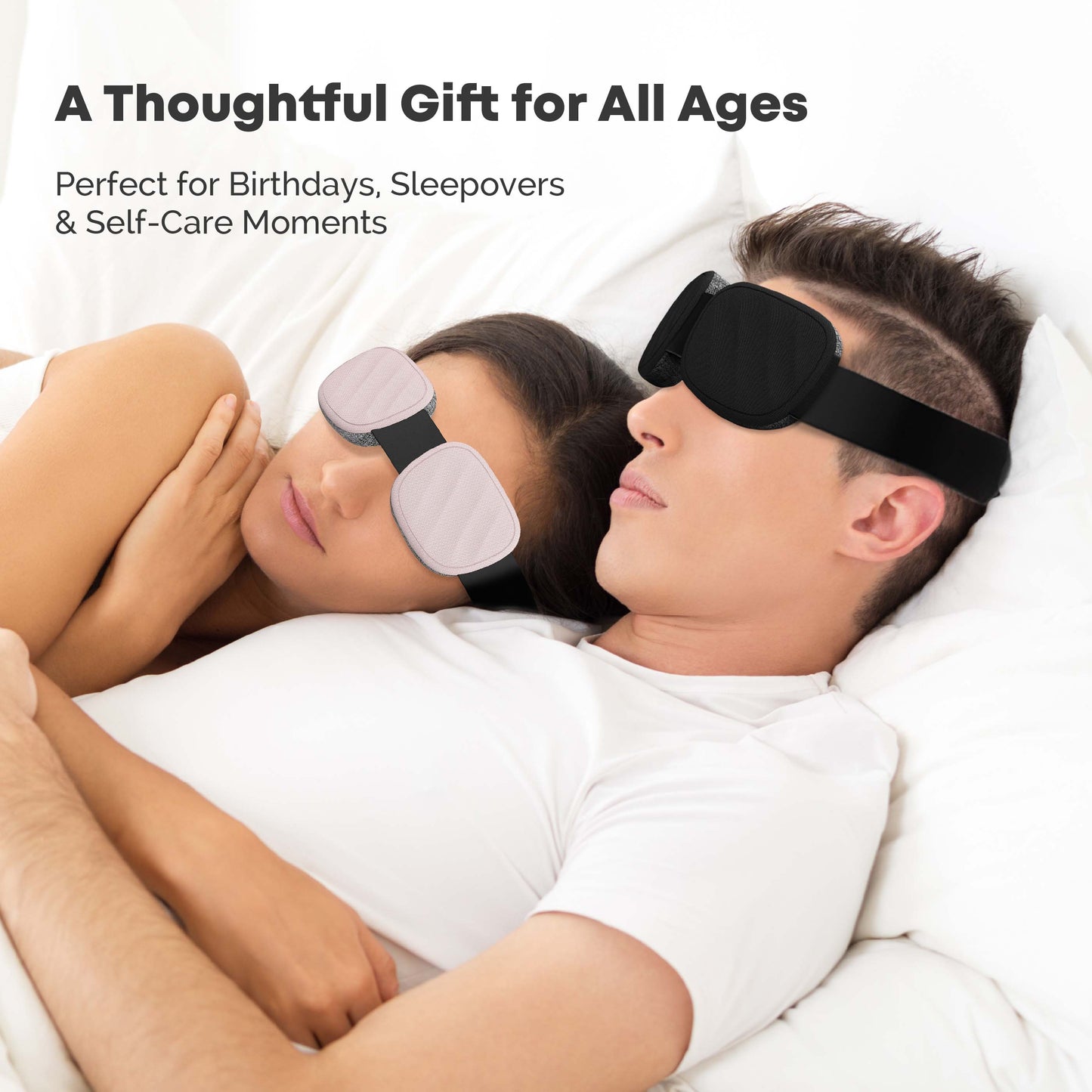 3D Contoured Blackout Sleeping Mask – Lash-Friendly Eye Cover for Travel, Best Blindfold Night Eye Pads for Men & Women - Pink