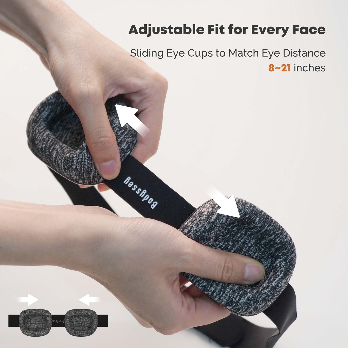 3D Contoured Blackout Sleeping Mask – Lash-Friendly Eye Cover for Travel, Best Blindfold Night Eye Pads for Men & Women - Black