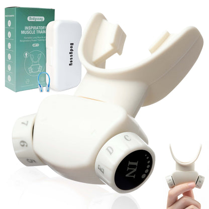 Bodyssey ABT-X Respiratory Muscle Trainer - Breathing Training Device for Lung Exercise and Strengthening(Ivory White)