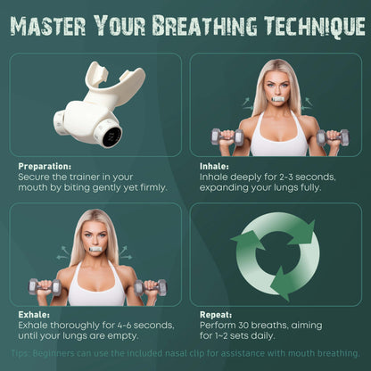 Bodyssey ABT-X Respiratory Muscle Trainer - Breathing Training Device for Lung Exercise and Strengthening(Ivory White)